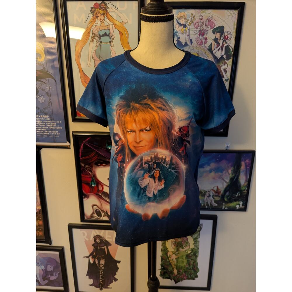 Blackmilk Blue Labyrinth T-Shirt Sz M